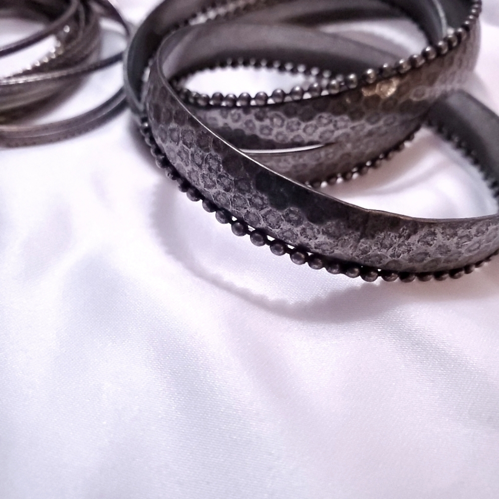 Vintage Silver Bangle Bracelets Bundle - image 2